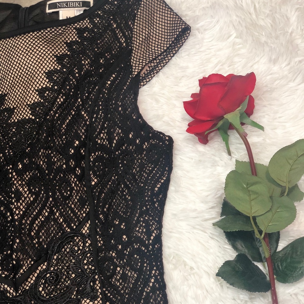 Niki Biki Black Lace Dress - Picture 2 of 8